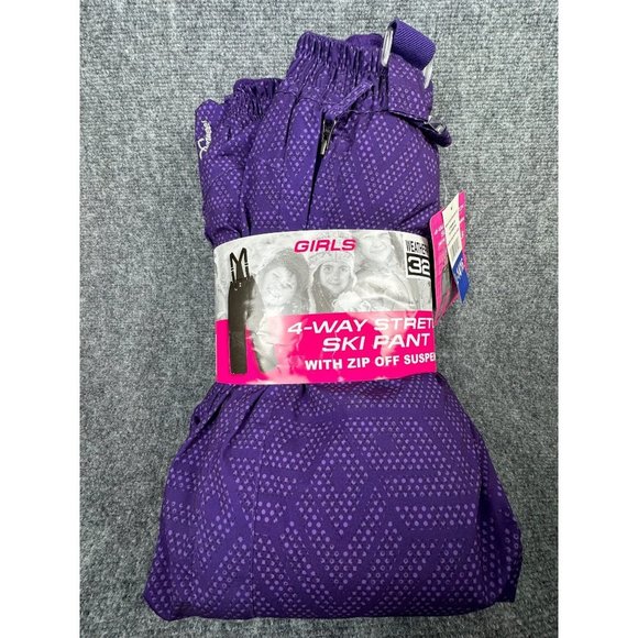 NWT 32 Degrees Girls Snow Ski Pants Size 14/16 Purple Weatherproof - Picture 1 of 6